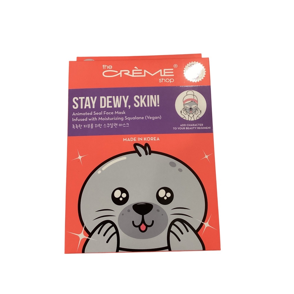 The Creme Shop Stay Dewy Skin Animated Seal Face Mask Squalane Set of 3 CRAM6706